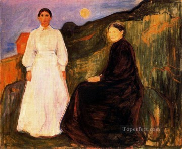 madre e hija 1897 Edvard Munch Expresionismo Pinturas al óleo